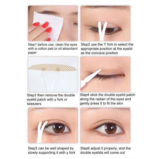 800Pcs/Set Eyelid Sticker Invisible Self-Adhesive Ultra Thin Double Side Tapes Medical Fiber Strips for Eyes Makeup