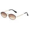 Popular Fashion Sunglasses for Women Men Shades Oval Sun Glasses for Female Male Summer Traveling UV400 Rimless Sunglass Eyewear