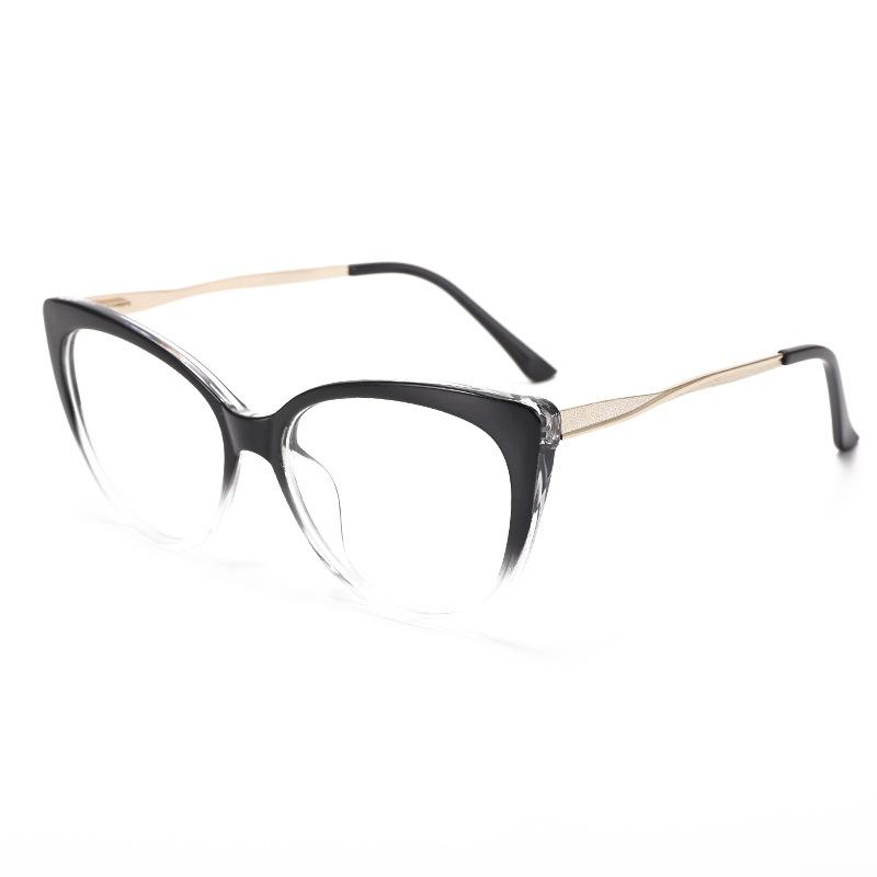 

Fashion TR90 Anti Blue Light Blocking Cat Eye Glasses Frame Women Luxury Designer Retro Eyeglasses for Ladies Optical Frame
