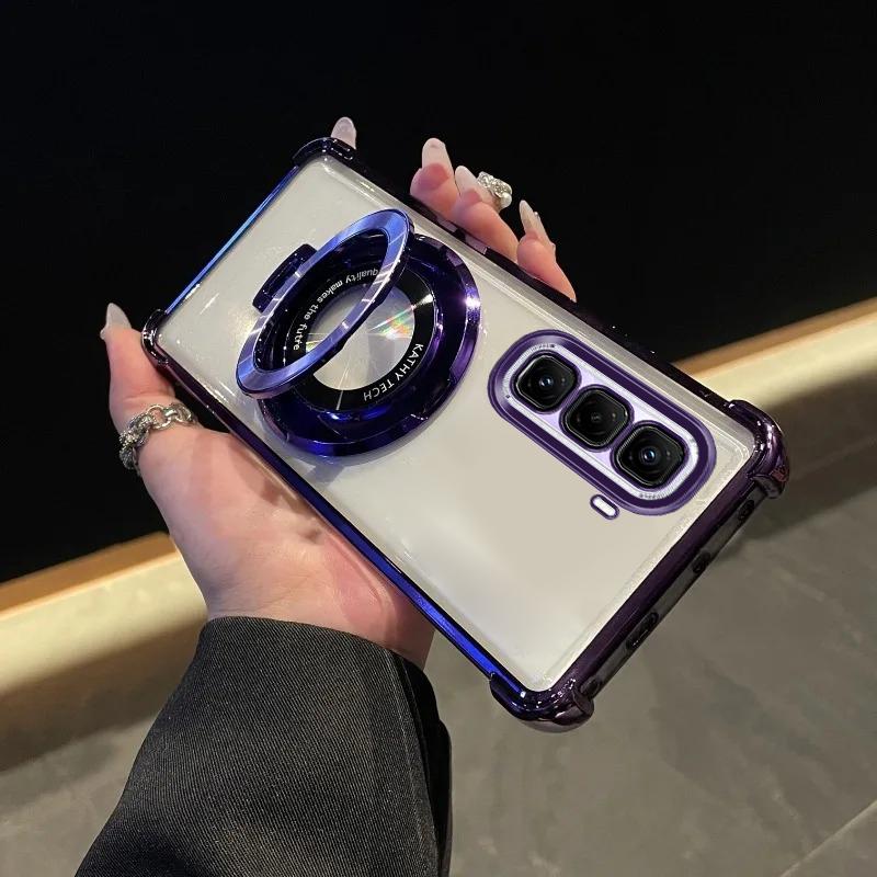 For Infinix Note50Pro Deksel Luksus Plating Stativ Støtsikkert Gjennomsiktig Deksel For lnfinix Hot50ProPlus 50i 40Pro 50S smart10 9 8 SPARKGo