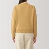MUJI Washable Wool Size BA1P5A4A Women's Mid-Gauge V-Neck Cardigan, Yellow, XS,