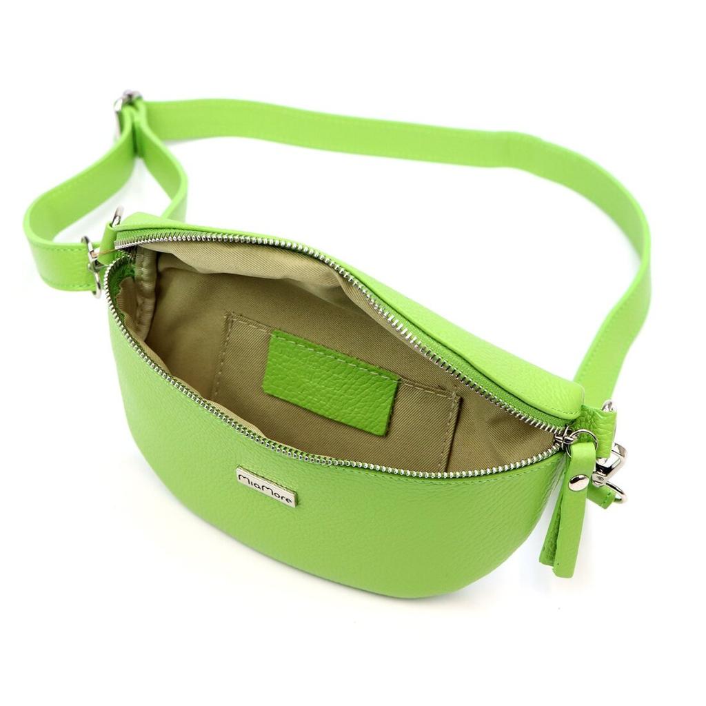 Skórzana Saszetka Przez Ramię Nerka Damska MiaMore