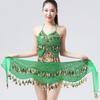 Women Belly Dance Belt Hip Scarf, Bellydance Hip Scarf Skirt Belly Dance Waist Chain with Gold Coins Belly Dance Cloth