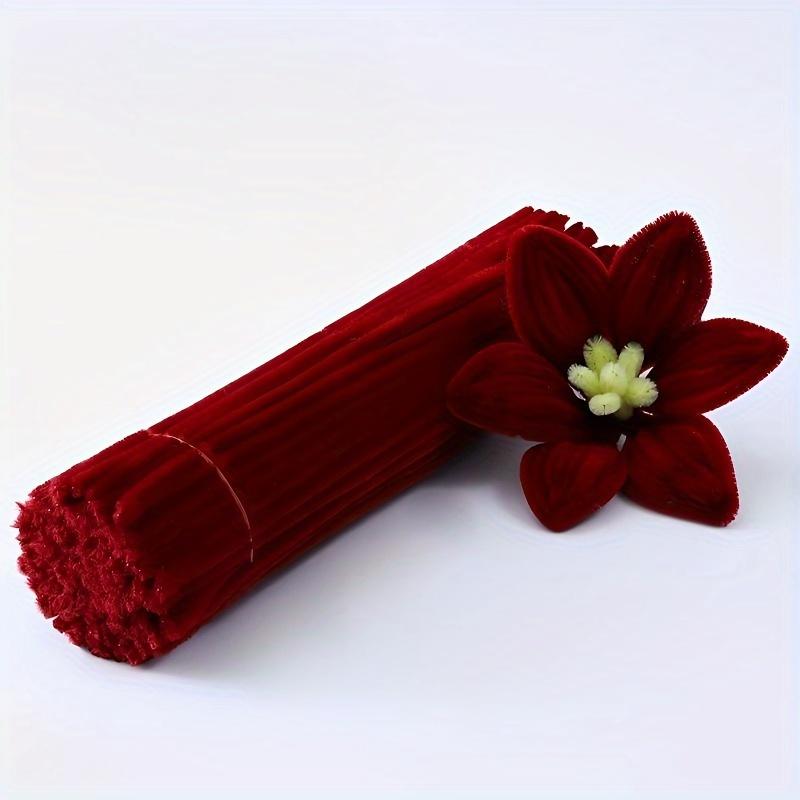 200pcs Chenille Pipe Cleaners DIY Crafts Festive Snow Flock Stems Flower Making and Holiday Decorations Diy Crafts Accessories