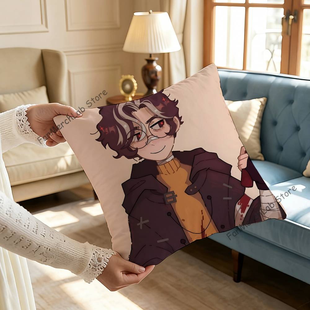 WWilbur Soot Fanart Cushion For Bedroom Car Coffee Shop Room and Living Room Sofa Decorative Pillow Cover Case