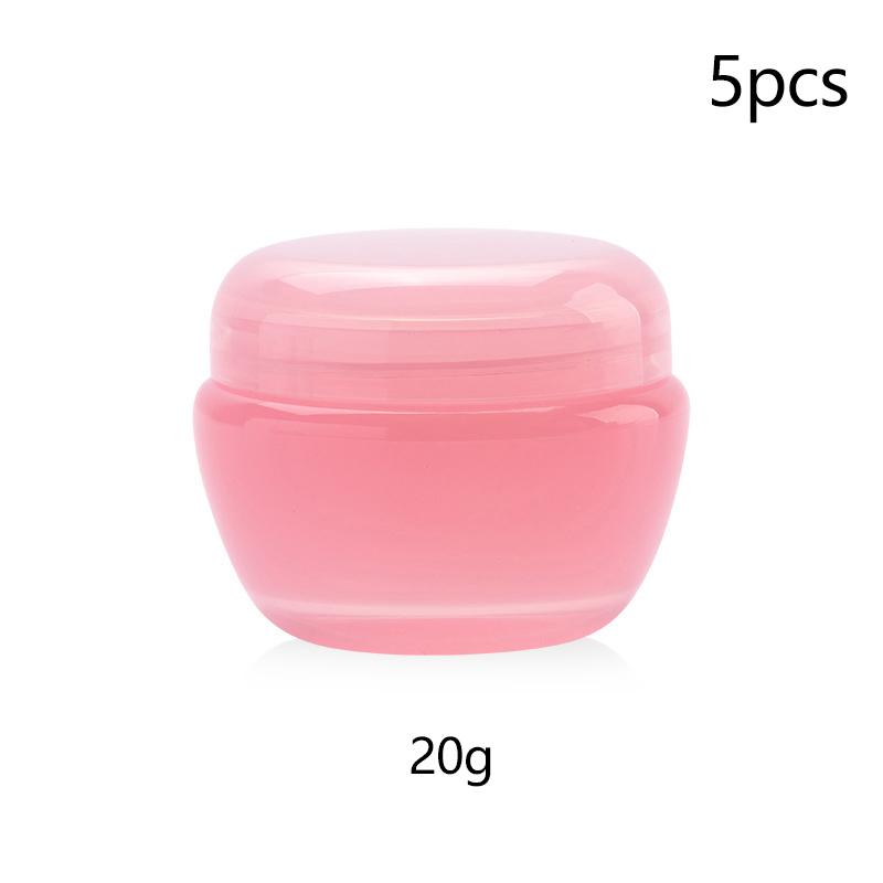 5Pcs Plastic Face Cream Sample Travel Containers 5G 10G 20G 30G Empty Jars Sample Cosmetic Jar Makeup Pots With Inner Lid