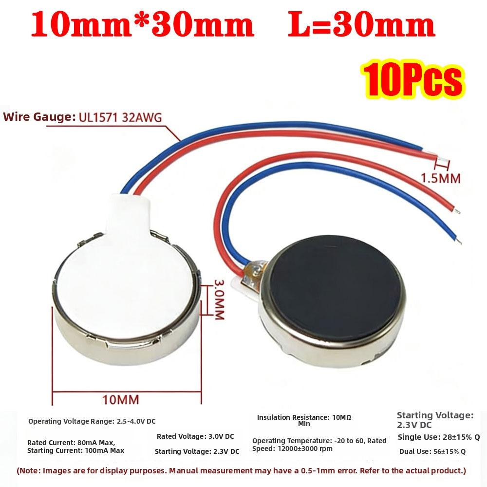 10Pcs DC 3V 3-5V Micro Vibration Motor 1027 1030 1034 1234 Coin Button Motor  for Electronic Toy DIY