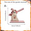 Halloween Patch Ghost Wooden Roll Paper Shelf Home Outdoor Dining Table Creative Decorative Item Paper Towel Rack