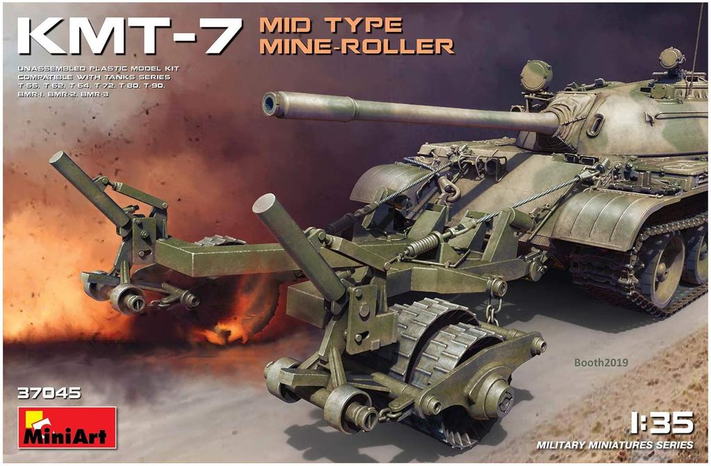MiniArt Scale Russian Mine Roller Plastic Model Kit MA37045 1/35 KMT-7 Mid-Term