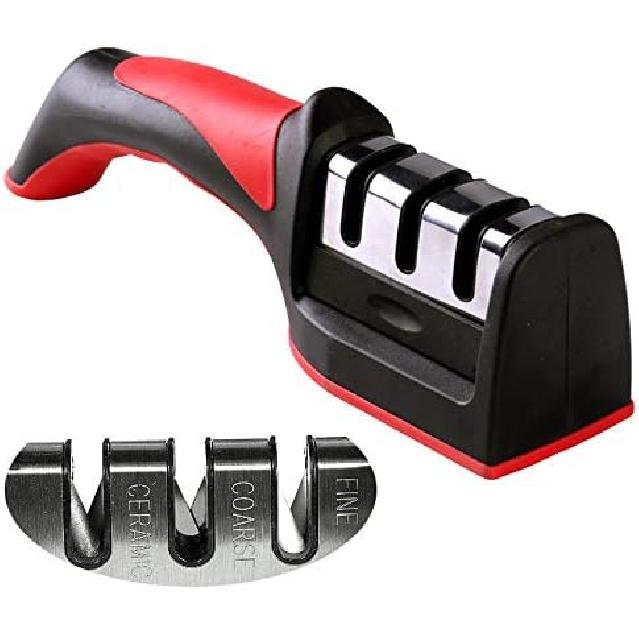 Sharpener Diamond Tungsten Steel, Ceramic Knives Sharpener, Make Stainless Steel Kitchen Knives, Scissors Sharper, Suitable for Professional Chef or