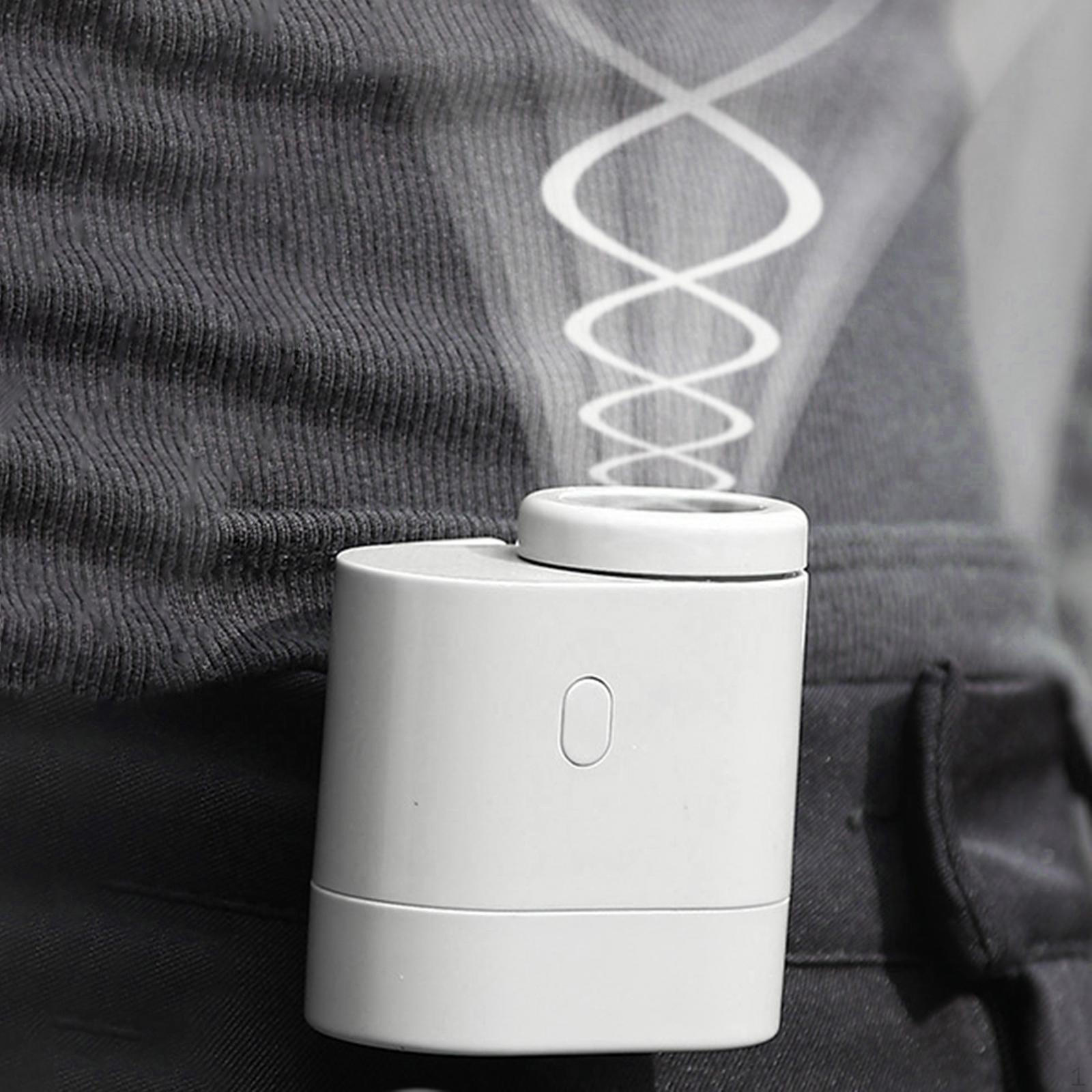 

Mini Clip Fan Neck Waist Air Hand Powerful Wind Personal Fans Belt for Hiking Gardening Farm бежевый