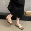 Leinenslipper mit dicksohligem Keilabsatz für Damen, Sommer, neue Märchen-Urlaubsstil-Sandalen, Sommer, schöne Sandalen