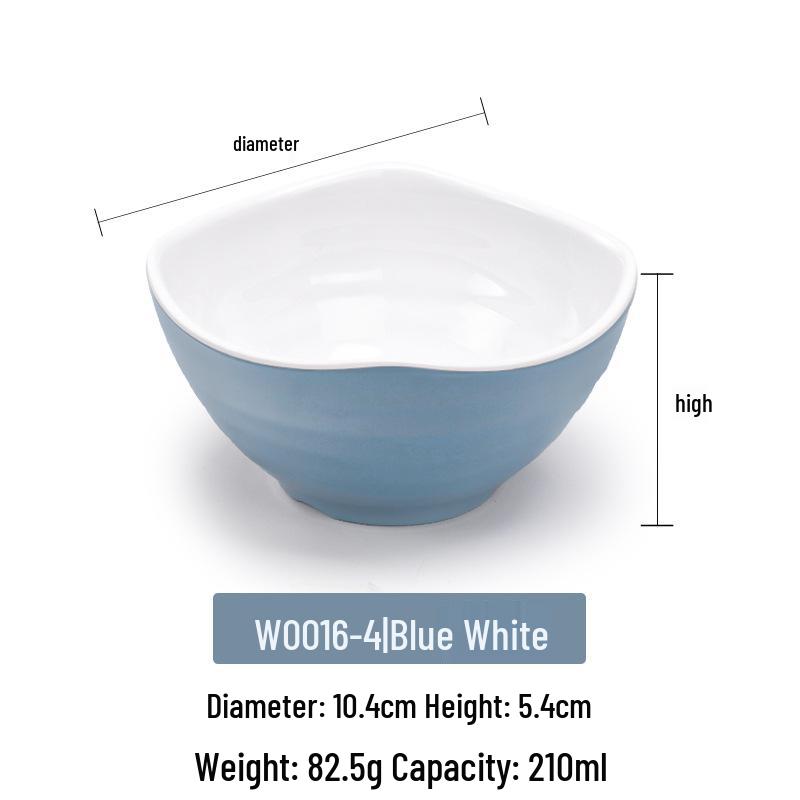 Melamine Imitation Porcelain Square Plastic Bowl for Restaurants and Hotels - Perfect for Fast Food, Barbecue, Bibimbap, and Desserts.
