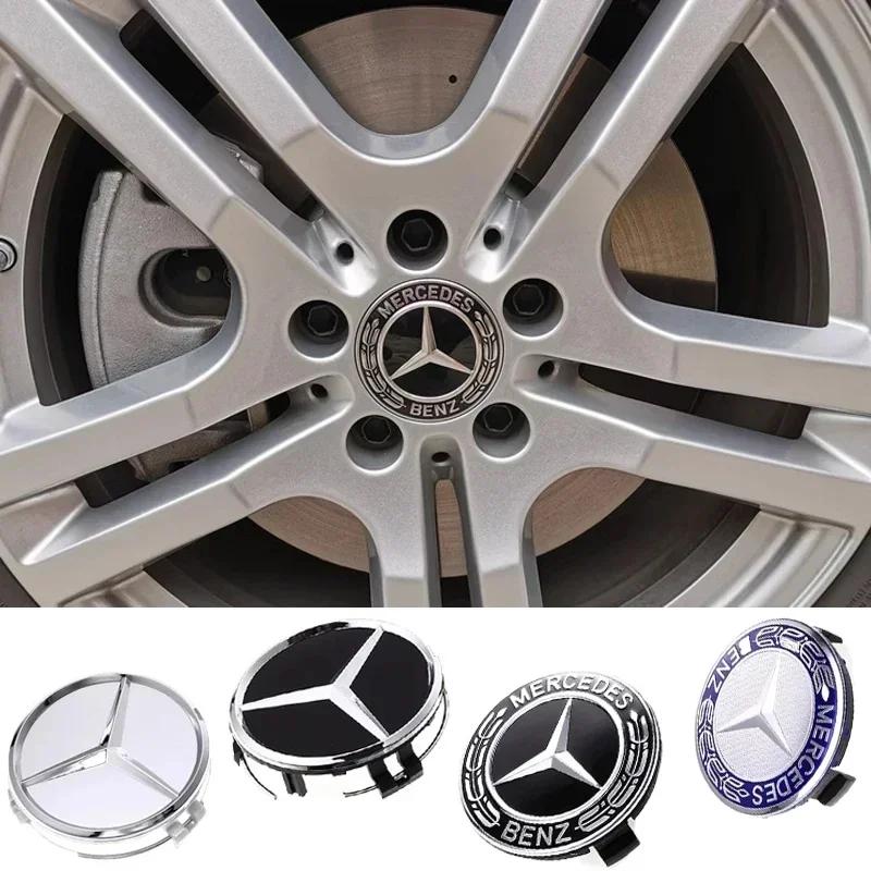 4 Stück Für Mercedes benz Amg Auto Radnabenkappen Nabenkappen Abzeichen Für W204 W203 W205 W124 W221 C E S GLE CLC Klasse Zubehör1