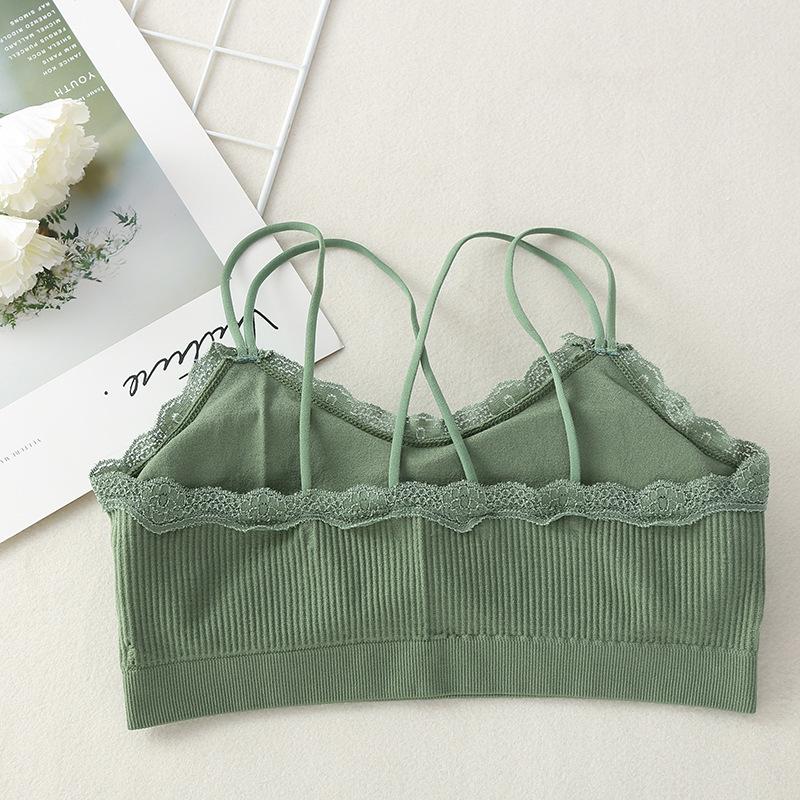 Koronkowa Bezszwowa Kamizelka Bandeau Bez Ramiączek Mały Miś dla Kobiet