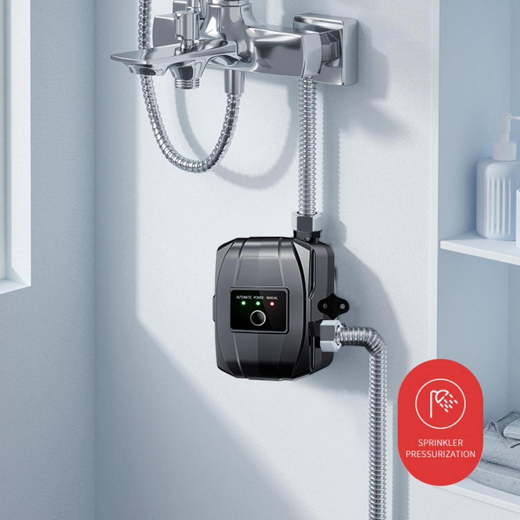 Pompa Booster Pressione Acqua Ricircolo Silenziosa 33L/Min CC 24V Pompa Acqua Senza Spazzole per Scaldabagno Domestico