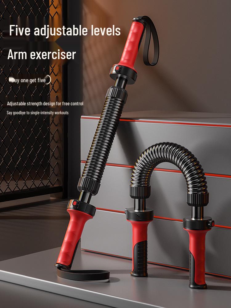 Adjustable Spring Arm and Grip Strength Trainer for Men's Home Fitness