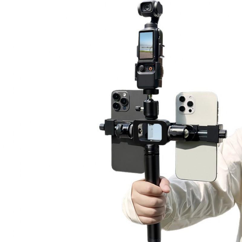 Multi-Camera Tripod Mount Smartphone Pocket 3 Action Camera Handheld Desktop Stand Dual Triple Rig Adapter