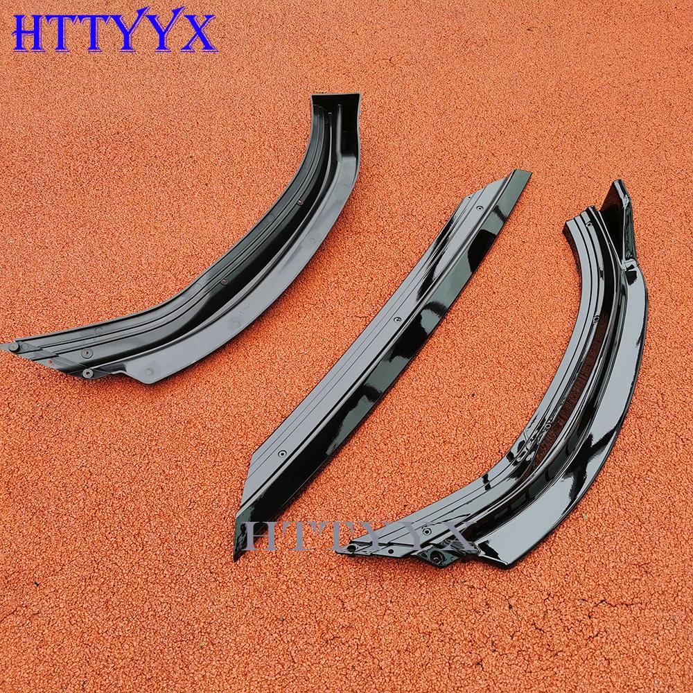 Fit for VW Polo Mk6 Typ AW Standard TSI TDI 2018 2019 2020 2021 2022 Front Bumper Splitter Lip Diffusers 3pcs