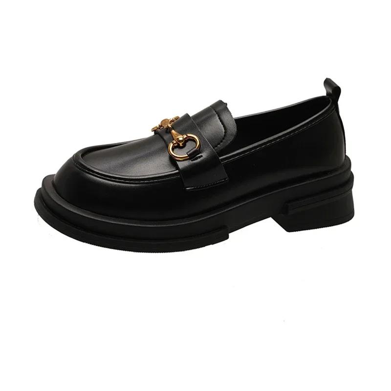 

Новые женские туфли на плоской подошве, кожаные повседневные кроссовки, женские легкие туфли-лодочки на низкой платформе и низком каблуке, женская обувь 35 чёрный