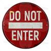 Vintage Retro Traffic Signs Collection HD Print Metal Tin Sign  Featuring  Unique Circular Warning  Prohibition Plates (No C