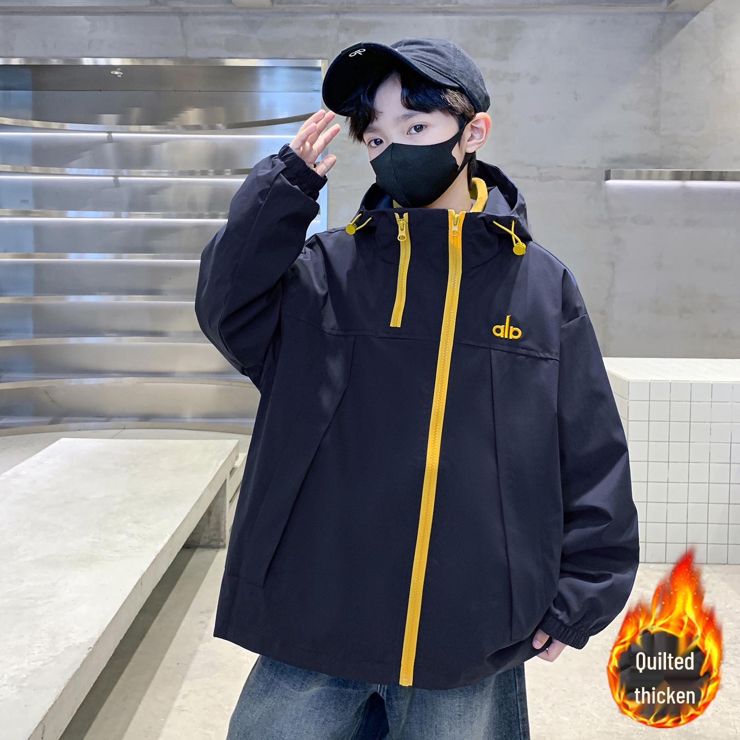 

Мужская куртка-ветровка «три в одном» из смесового хлопка 2025 года: Съемная зимняя куртка для уличного стиля и занятий спортом на открытом воздухе 150 cm