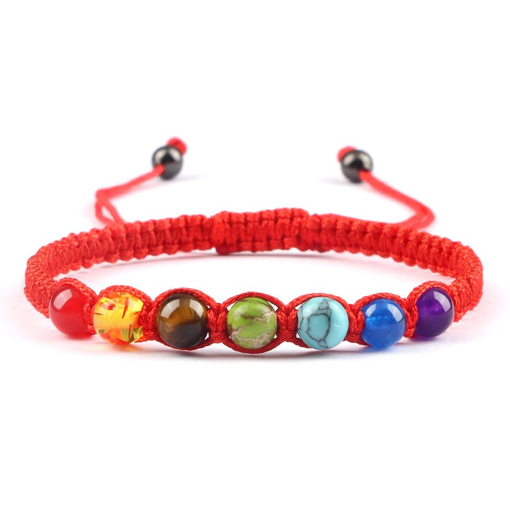 Handmade Seven-Color Yoga Energy Bead Bracelet