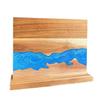 Double-Sided Magnetic Acacia Wood Knife Holder with Resin Mosaic