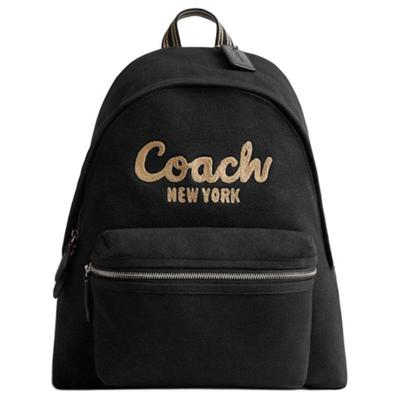 Cargo 33 Logo Stickerei Stoff Rucksack Groß Damenrucksäcke Schwarz CAM76-LHBLK