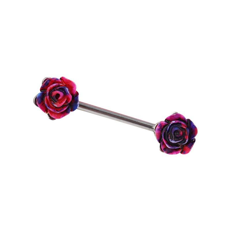 1 Pair Nipple Barbell 14g Crystal Nipple Piercing Nipple Jewelry Heart Nipple Ring Bar Stainless Steel Body Piercing for Women