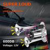 12V 600DB Upgraded Air Horn Dual Trumpets, Super Loud Train Electric Horn Kit with Air Compressor Compatible with 12V vehicles Trucks Trains Boats