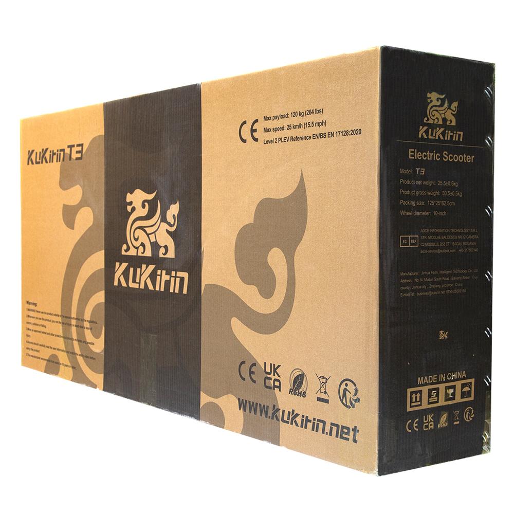 Trotinete Elétrica Adulto Kukirin T3 Motor 800W Trotinete Elétrica Dobrável Velocidade Máxima 45Km/h 48V 15.6AH Autonomia 58Km Carga 120KG Preto