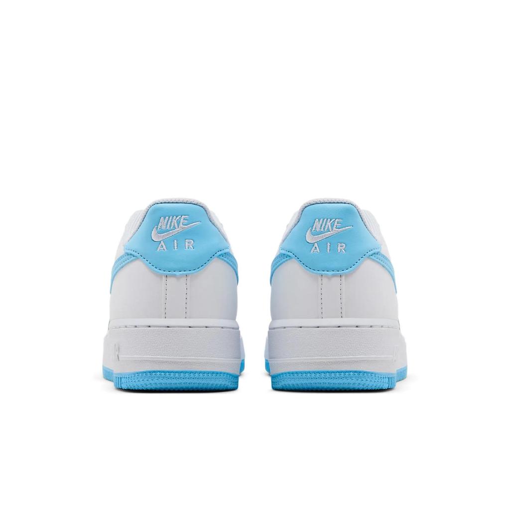 Nike Air Force 1 Grade School 'White Aquarius Blue' (Unisex) White / White / Aquarius Blue Kids' Skateboarding Shoes FV5948 107