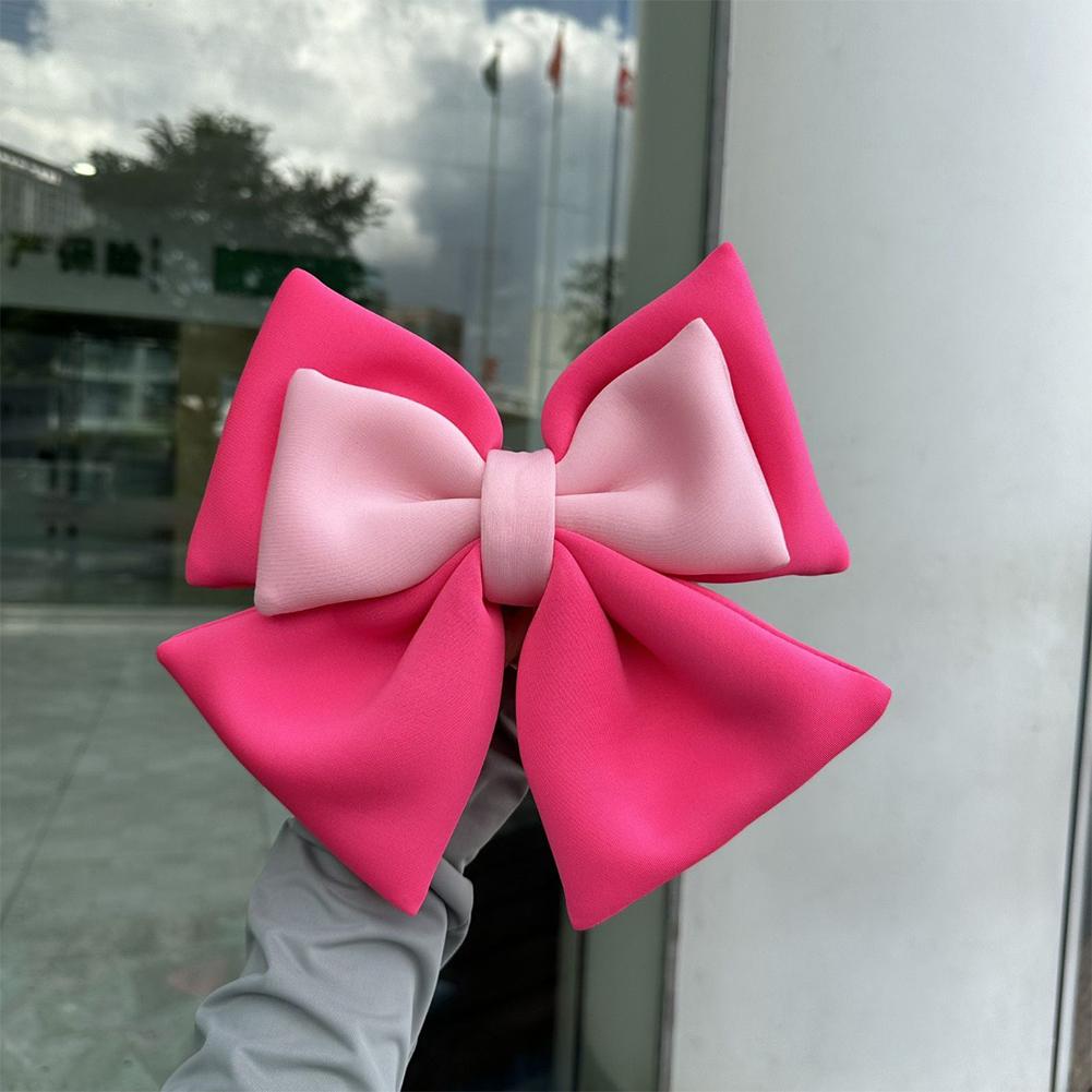 Dual-color Bow Motorcycle Helmet Decoration Electric Bike Helmet Accessories for Car Body Decoration Bowknot For Girl Women