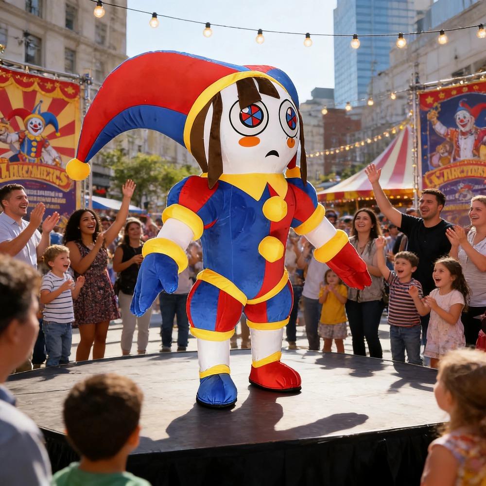 Inflatable Clown  Plush Costume Adult Cosplay Mascot Halloween Carnival Performance Props Party Costume