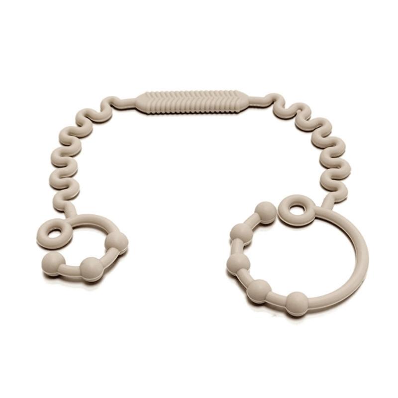 

Food Grade Silicone Teether Hold Cup Catch Toy Seat Belts Drinking Cup Holder Strap for Pushchair High Chair Car Seat бежевый