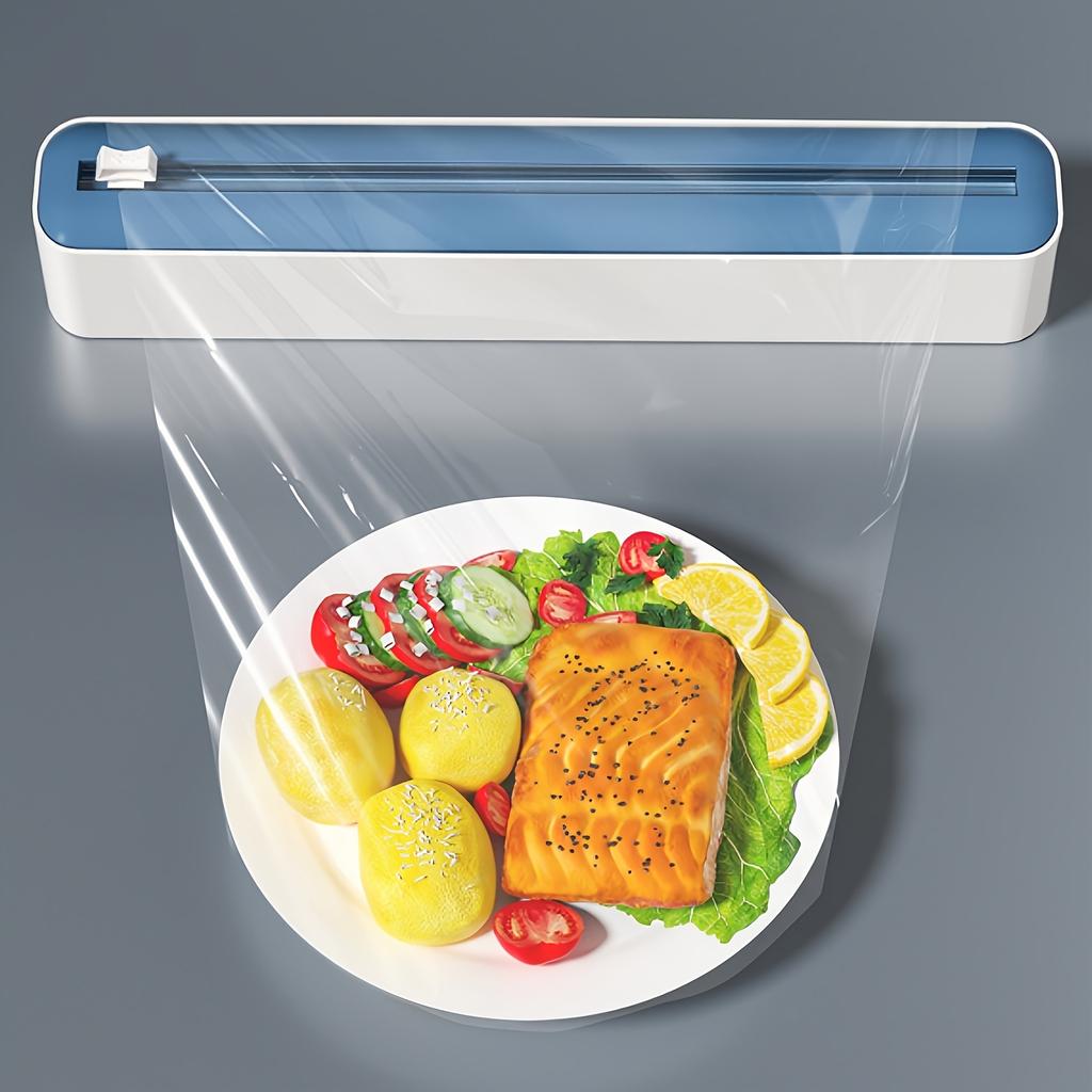 Dual-Function Cling Film Cutter - Quick Seal & Cut for Kitchen Storage. Durable & Efficient.