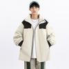 Spring and autumn new men's Korean color contrast hooded jacket tide couples stylish all-matching coat