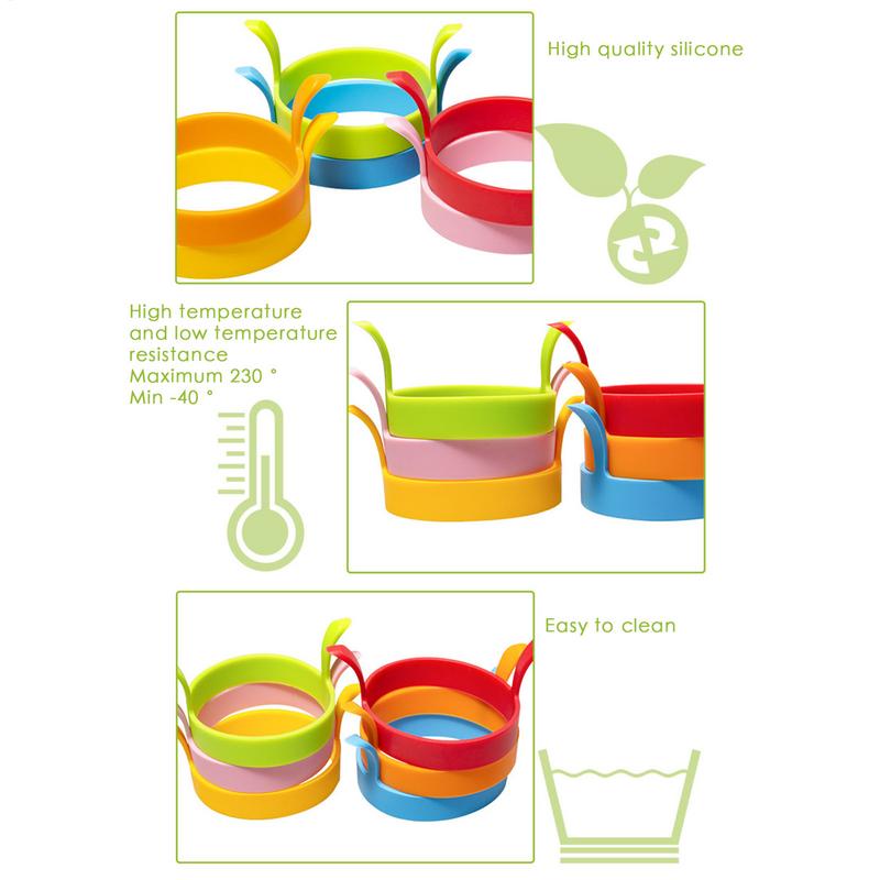 1PC Silicone Ring Fried Egg Mold Nonstick Pancake Ring Molds Heat Resistant Multi-function Portable Creative For Cooking Tools