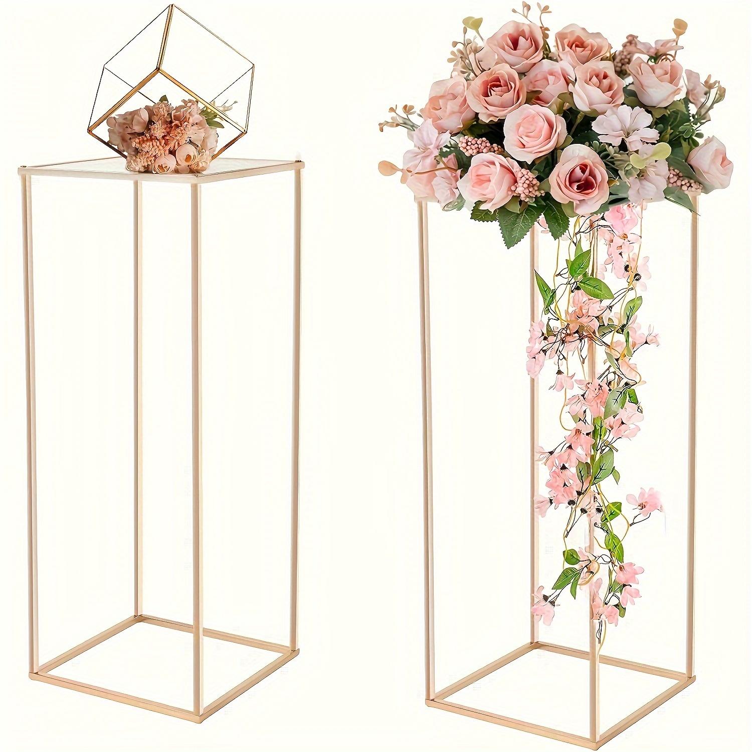 

Подставка для цветов из 2-х частей с квадратной рамкой и акриловой пластиной, украшение для дома, украшение стола, украшение для вечеринки