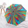 Psychedelic Floral Automatic Opening Folding Umbrella with 8-Rib Iron Frame - Portable Design for Outdoor Use, Festive Gift, Travel, Daily U