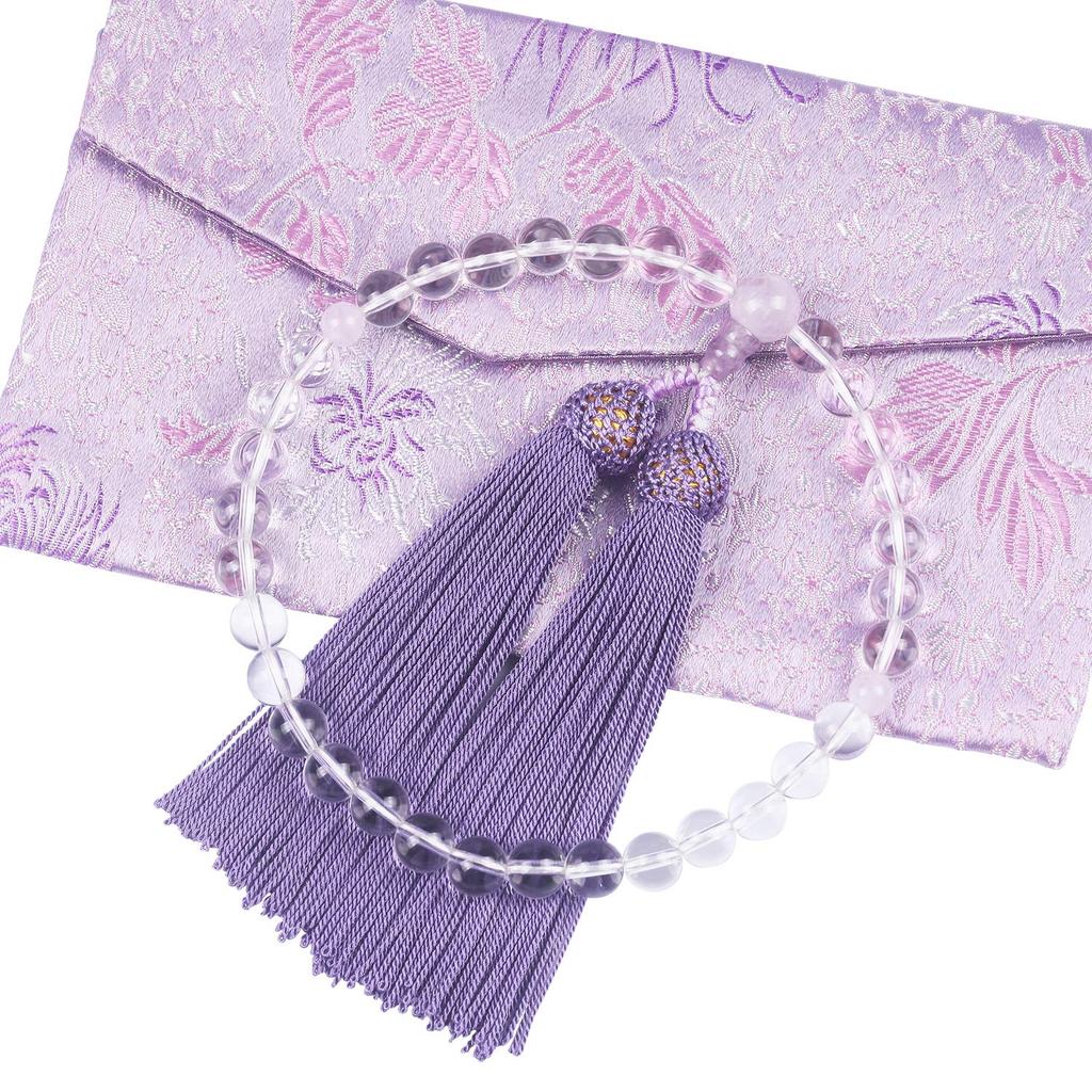 LEOBEE Women's Prayer Beads with Magnetic Prayer Bead Bag, Genuine Crystal, Handmade Prayer Beads for Funerals, Grave Visits, Memorial Services, and