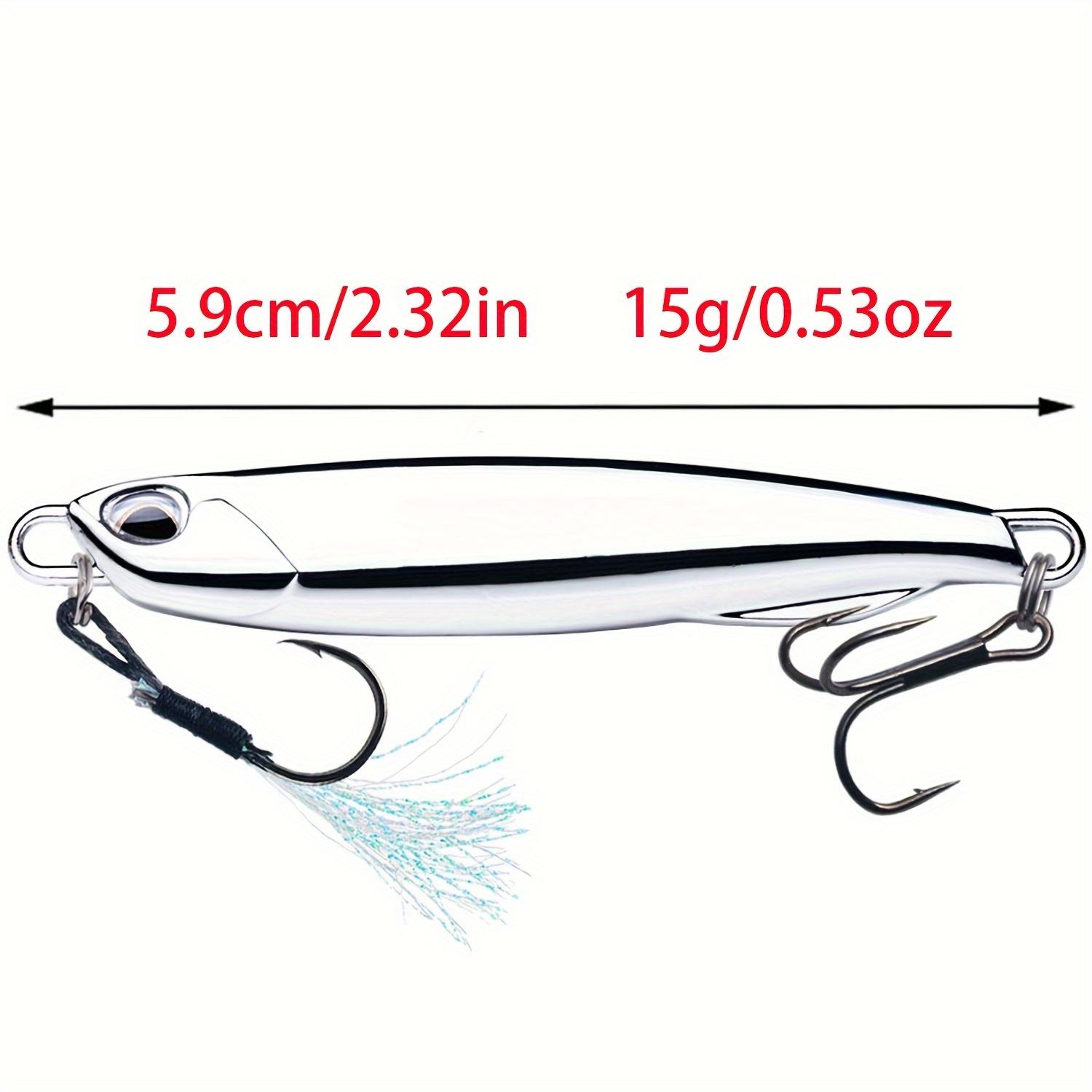 

1 шт. гальванизированная дальняя металлическая блесна, приманка для морской рыбалки, твердая приманка для рыбалки 15g