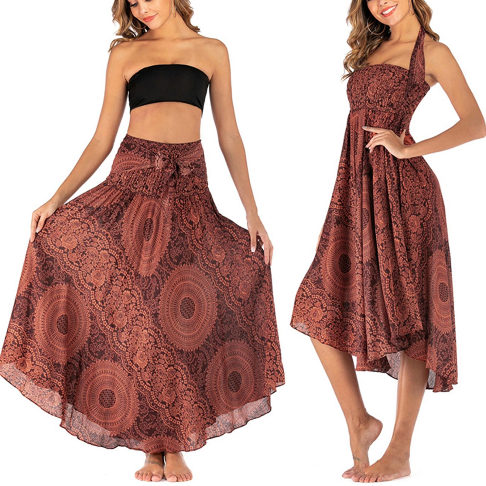 

Женское летнее платье для отдыха и отдыха с принтом в виде морского берега и V-образным вырезом и разрезом One Size шафрановый