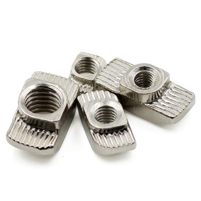 Storlek EU-standard Hemförbättring T-spår Gänga T-mutter Muttrar Fästelement Aluminiumprofiler Hårdvara