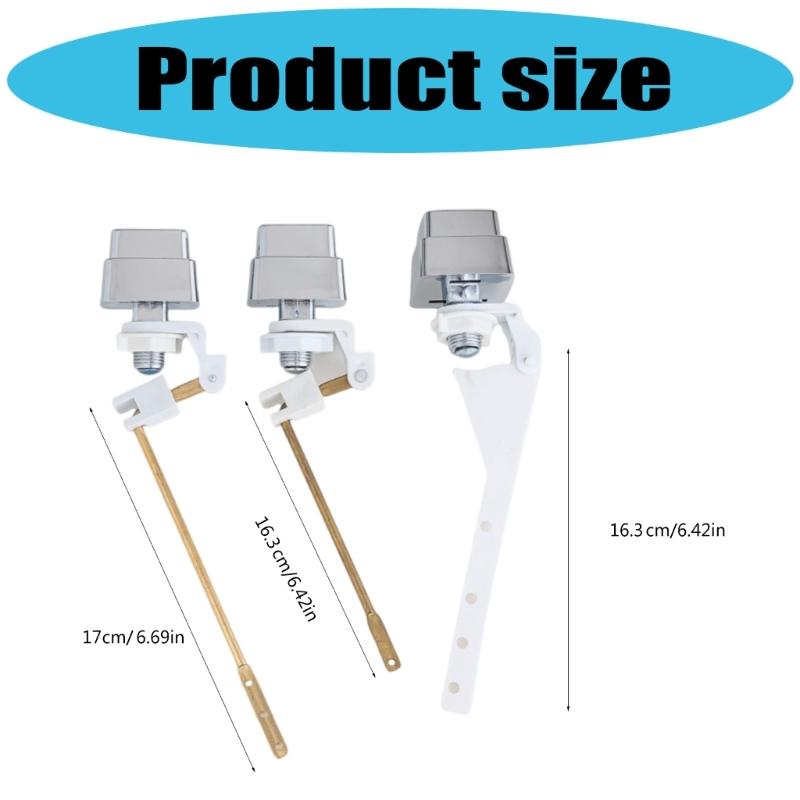 Strong Plastic Side Mount Toilet Flush Handle with Spring Mechanism Trip Levers Replacement for Efficient Water Saving