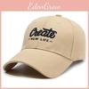 Brim Curved Cotton Cap With Embroidery Adjustable Strap Men Women Use Outdoor