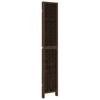 4 Piece Room Divider Dark Brown Solid Paulownia Wood
