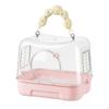 Porte-oiseau avec Coque Transparente Cage de Voyage Amovible Respirante pour Petits Oiseaux,