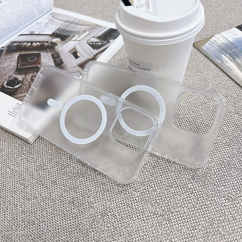 Applicable to iPhone11promax matte transparent mobile phone case Apple 11 magnetic wireless charging acrylic protective case